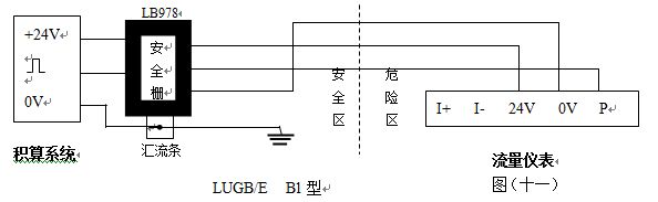 高壓蒸汽流量計防暴型渦街流量儀表配線設計圖一