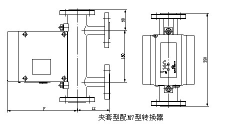 防爆型轉(zhuǎn)子流量計(jì)外形尺寸圖