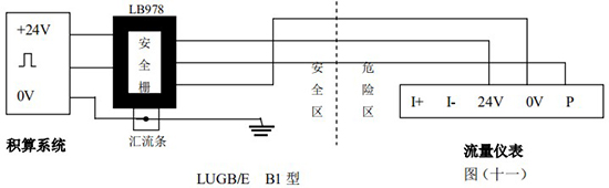 智能蒸汽流量計本安防爆型接線圖一